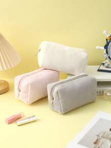 1pc Large Capacity Pencil Case - Simple Solid Color Personalized Design Pencil Case Spacious Well-Organized Pencil Case For Back , Back To School Gifts