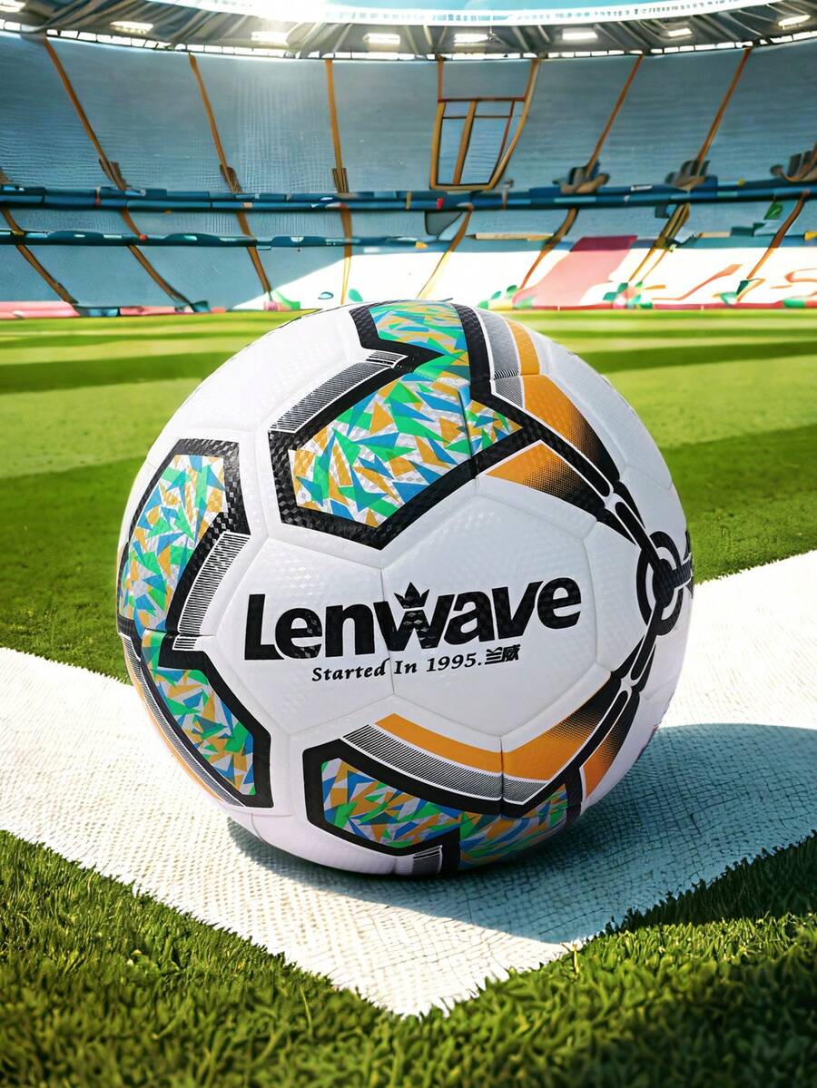lenwave 1 Stück Größe 5 Standard Profifußball, langanhaltend für Outdoor-Training und Freizeitfußball, geeignet für Hinterhof, Park, Strandnutzung