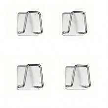 1/2/4 件不锈钢海绵架、壁挂式洗碗布挂架、厨房水槽收纳架（银色） - 銀色 - 查看 13