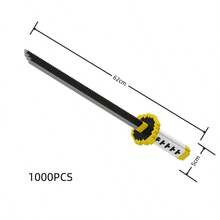 1000pcs Sword And Blade Building Block Set - Perfect Gift For Boys And Girls, Desktop Decor For Office And Home, DIY Handmade Creative Interlocking Assembly Toy, Suitable For Holidays, Birthday, Thanksgiving, Valentine's Day, Halloween, Christmas - For Ages 14+ | Mixed Colors, Durable ABS Material - Multicolor - View 13