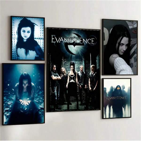 1 Pc Optional Frame Posters Wall Arts Pop Evanescence Rock Bands Poster Movie Posters Retro Room Bar Cafe Aesthetic Art Wall Painting