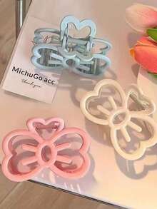 Set di fermagli per capelli con fiocco carini, fermagli per capoda di cavallo in colore unito, accessori per capelli per feste, concerti