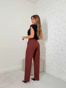MISS RABBIT WOMEN Dress Pants S\38 M\40 L\42 GG\44 L1\46 L2\48 L3\50 - 酒紅色 - 查看 5
