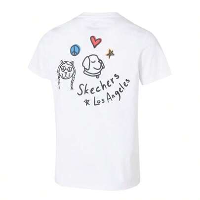 Skechers 女款T卹女士針織圓領衫舒適短袖T卹P225W304-0019