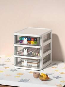 Stylish Multi-Layer Cosmetic Storage Box - Compact Plastic Makeup Organizer With Convenient Drawers, Odorless And Lightweight, Suitable For Jewelry And Beauty Essentials,For Holiday Beach, Bathroom Collection, Bedroom Collection, Large Capacity