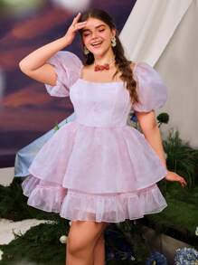 Faeriesty Abito da principessa romantico per la primavera/estate di Faeriesty con gonna in tulle arricciata - perfetto per appuntamenti in giardino, picnic e eventi estivi