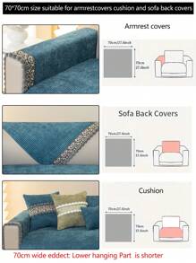 1pc All Season Universal Sofa Seat Cushion Cover, Modern Minimalist Non-Slip Fabric Sofa Throw Pillow Slipcover, Removable Machine Washable, Fits L-Shaped Chaise And 1-4 Seater Sofa