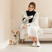 1 件符合人体工程学的可扩展狗牵引绳 - 98.43 英寸长，金属扣，水果图案，耐用 ABS 材质 - 手持可伸縮款 - 查看 5