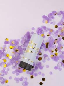 1pc Spring-Loaded Mini Multicolored Paper Confetti Popper, Suitable For Birthday Party, Holiday Celebration, Christmas Party, Housewarming, Wedding, Color Paper Handheld Center Exploder Decoration, Mother's Day, Graduation Ceremony