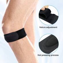 1pc Premium Knee Stabilizer Strap For Active Lifestyles - Patella Tendon Support For Jumper's Knee, Running, Basketball, Volleyball, Hiking - Adjustable Neoprene Brace For Men & Women Gym Accessories Knee Support Sports Knee Pads Gym Knee Pads - Black - View 6