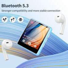 Reproductor MP3 de 64GB con Bluetooth 5.3, reproductor MP3 y MP4, reproductor de música portátil Hi-Fi con altavoces, radio FM, grabadora de voz, compatible con tarjeta TF de 128GB