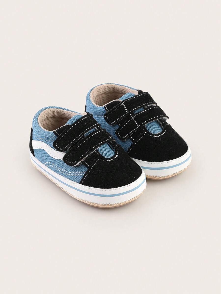 Spring New 1-Year-Old Infant Walking Shoes, Soft Sole Multi-Function Infant Shoes, 6-12 Months Infant Color Matching Training Shoes - Blue - View 1