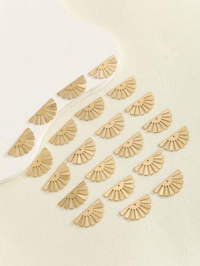 22 piezas de hallazgos de cobre de un solo orificio de sector suave para ensamblaje de pendientes DIY