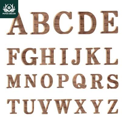 Putuo Decor 1pc Wooden Table Decor Christmas Decorations, Capital Letters A To Z, Desktop Ornaments For You To Freely Combine, Decorative Signs Decorations For Home Farmhouse Living Room Fireplace Office Cafe Coffee Shop Bar Club, Gift Home Decor Room Decor