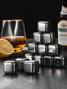 Summer Quick-Freeze 304 Stainless Steel Ice Cubes, Quick-Freeze Ice Stone Set, Metal Ice Nuggets For Wine, Whiskey, Bar