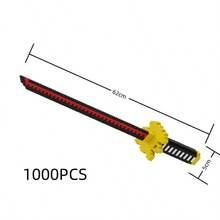 1000pcs Sword And Blade Building Block Set - Perfect Gift For Boys And Girls, Desktop Decor For Office And Home, DIY Handmade Creative Interlocking Assembly Toy, Suitable For Holidays, Birthday, Thanksgiving, Valentine's Day, Halloween, Christmas - For Ages 14+ | Mixed Colors, Durable ABS Material - Multicolor - View 16