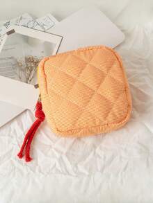 Large Capacity Grid Sanitary Napkin Storage Bag, Women's Cosmetic Bag, Coin Purse, Tampon Storage Bag, Coin Purse And Other Small Items Storage, Suitable For Underwear, Tampons, Menstrual Use Makeup Travel Toiletry Organizer Essentials Gifts Storage Zipper Accessories Nail Bags, Makeup Bag, Vanity, Make Up Bag, Storage, Makeup Organizer,Gifts For Women,Christmas Gifts,Gift Ideas For Women - Multicolor - View 12