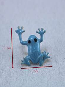 1pc Enamel Funny Frog Brooch Pin - Blue - View 5