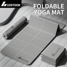1 Stück Lostook faltbare Yogamatte - TPE rutschfest & wasserdicht Übungsmatte für Yoga, Pilates & Fitness Training - Heimsport Grundausstattung, Yoga Reise Zubehör, Workout Muss-haben, Fitness Ausstattung (kein Logo im tatsächlichen Produkt)