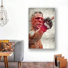 Framed Nate Diaz Boxing Poster Decorative Painting Canvas Wall Art Living Room Posters Bedroom Painting "Home Decor Wall Art " - Framed - View 5
