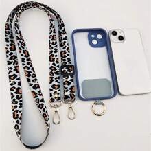 Mobile Phone Lanyard Print Back Hanging Neck Chain Crossbody Leopard Adjustable Shoulder Wide Pendant Anti-Lost Sling With Clip Gifts For Mother, Family, Friends, Birthday, Holiday Phone Charm, Phone Chain