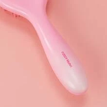Miniso 芭比粉红系列渐变顺发梳，多功能护发梳，减少拉扯，按摩头皮，适合日常护发（1 件）
