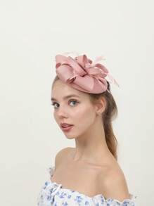 1pc Women's Exaggerate Straw Fascinators Headband Hat Clip Wedding Hair Accessories Flower Artificial Feathers Fascinator Hat Kentucky Derby Hat Hairband For Cocktail Tea Party Hat Mini Hats Tiny Hats Mini Top Hat Mini Cap, Gifts, Classy, Festival Outfits, Rave Accessories