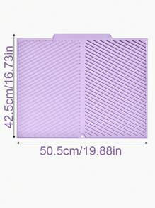 1 Pc Silicone Dish Drying Mat - Foldable, Heat-Resistant, Multi-Purpose Kitchen Draining Pad, Suitable For Dishes And Utensils