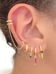 Women's Fashionable INS Style Black & Rose Red Dripping Enamel Wavy Dangle Earrings, Minimalist Design. Effortlessly Eye-Catching For Daily Wear, Music Festivals And Parties, Instantly Becoming The Focus, Boosting Photo Ambience. Versatile With Various Styles, Adding Elements To Your Outfit