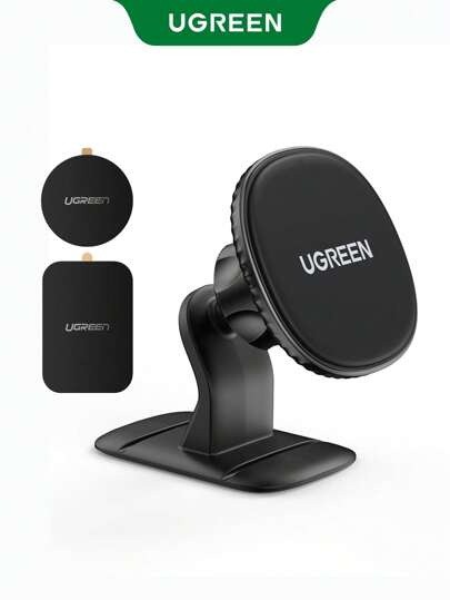 UGREEN Soporte magnético para coche UGREEN para teléfonos móviles de 4.7-7.2 pulgadas, 360° rotación, con adhesivo 3M, tamaño mini, soporte para teléfono con fuerte imán