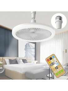 1 pezzo Ventilatore da soffitto a LED con telecomando intelligente, funzioni di aromaterapia e ventilazione, 30W