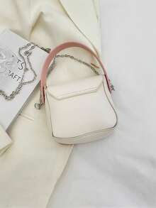 Girl's Candy Color Shoulder Bag, Molded Hand-Held Cover Flap Small Bag, Simple Versatile Crossbody Bag