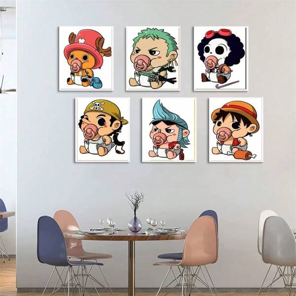 ONE PIECE 1 stuk Pop Wall Arts Posters, One Piece Manga Poster Anime Art Print, Japans kunstwerk, Anime Artistry, Manga Poster Wanddecoratie (Oningelijste Stijl)