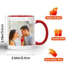 1 Stück personalisierte Foto-Tasse, personalisierte Kaffeetasse 11oz mit Foto, personalisierte Foto-Jahrestags-Tasse, Einweihungsgeschenke, Valentinstags-Geschenk, Jahrestags-Geschenk, Abschlussgeschenk, Vatertagsgeschenk, für Jahrestage, für Valentinstag, für Muttertag, für Geburtstage, für Kindertag, für Vatertag, für Abschluss, für Hochzeiten, für Einweihungen Küche, Esszimmer, Wohnzimmer
