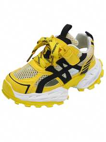 1 Pair Girls' Fashion Versatile Casual Chunky Sneakers, Spring New Arrival