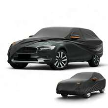 190T-PU Car Cover Waterproof All Weather Sun Rain Protection Full Exterior Cover With Left Side Zippers - Volvo V90 - View 1