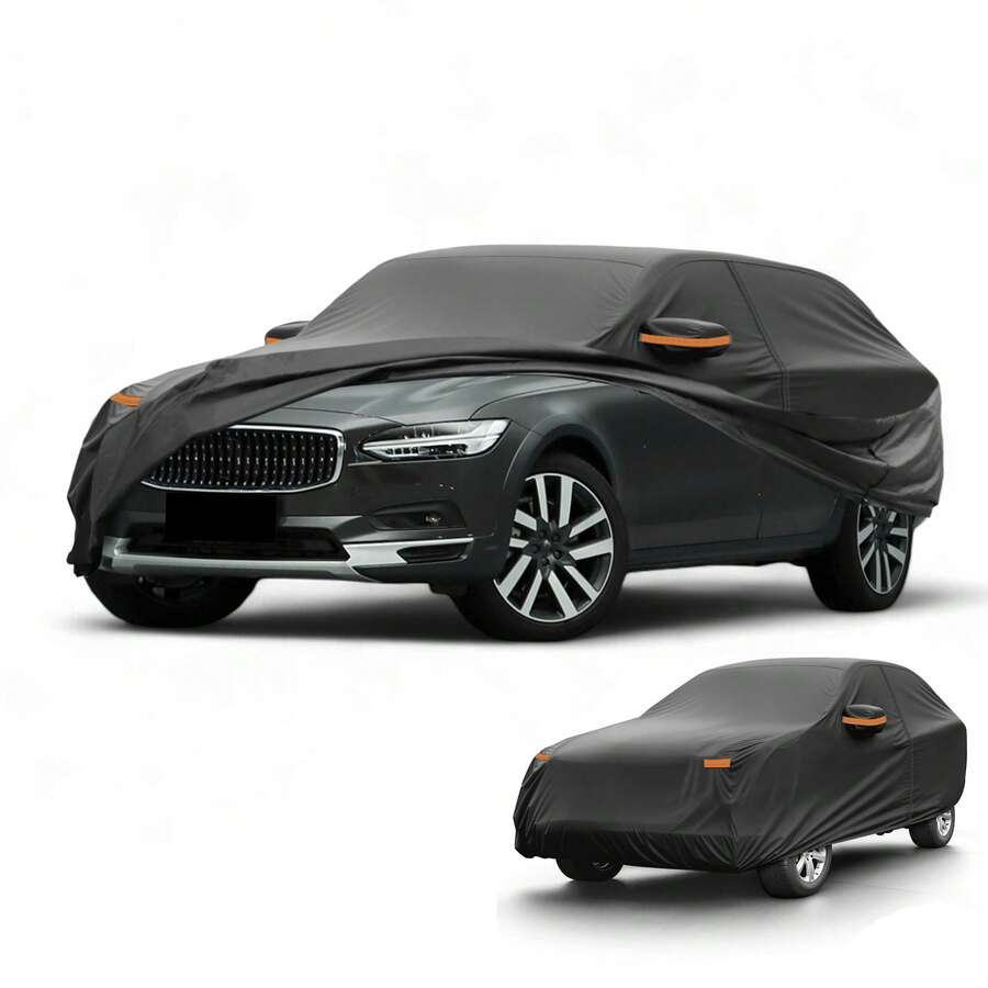 190T-PU Car Cover Waterproof All Weather Sun Rain Protection Full Exterior Cover With Left Side Zippers - Volvo V90 - View 1