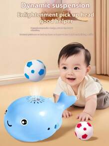 1pc Whale Floating Ball Sensory Toy - Infant Focus Training Educational Game, Allows Children To Feel The Force Of The Wind, Montessori Parent-Child Interactive Toy, Visual Tracking And Motor Skill Development, USB Rechargeable, Gift For Boys And Girls