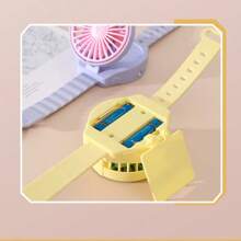 1 Stück kreativer Uhr-Ventilator, Jungen, Mädchen, Kinder, Lässig Outdoor Tragbarer Mini Taschen Cartoon Trocken Batterie Ventilator, Sommer Essentiell. Sommer Kühlung, Strand, Reise
