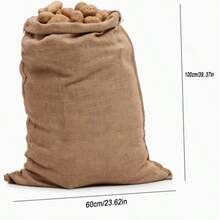 1pc Potato Sack Race Bag, Coarse Burlap Bag - Suitable For Outdoor Parties, Lawn Games, Barbecue Family Gatherings - Can Be Used For Storage And As Party/Game Accessory - Multicolor - View 3