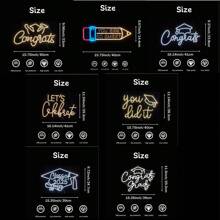 1pc Neon Sign Style Decorative Light With USB Port, Multicolor Lighting, Suitable For Classroom, School, Dorm, Party, Room Decor - Graduation Season