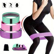 3pcs Multi-Functional Yoga Resistance Bands For Body Stretching, Strength Training Fitness Tension Bands - Multicolor - View 3