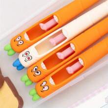4 Stück/8 Stück Gelstift in Karottenform, witziger Kugelschreiber mit Kartoffelform und ausspringender Zunge als Schreibutensilien für die Schule