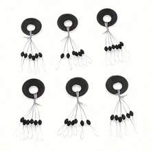 100set/600pcs Fishing Line Stopper Bean Fishing Line Connector