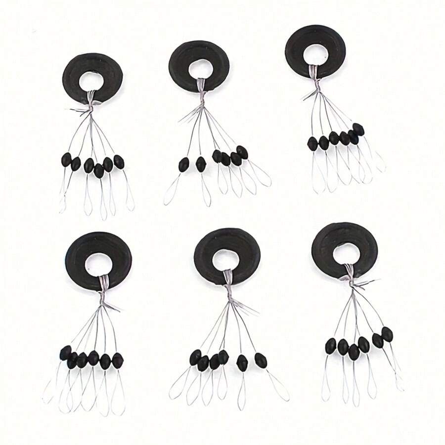 100set/600pcs Fishing Line Stopper Bean Fishing Line Connector