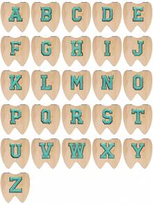 1pc Baby Tooth Box Wooden Boys Girls Deciduous Teeth Storage Case Lanugo Umbilical Cord Collection Boxes Three-Dimensional 26 Letters Tooth Storage Box Collect Souvenirs Gift