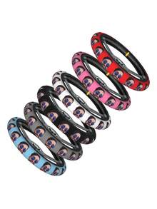 Customizable Steering Wheel Cover - Non-Slip, Multiple Color Options, Fit For SUV, Truck And Car - Perfect Gift For Family And Friends For Halloween Or Christmas - Multicolor - View 4