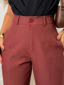 MISS RABBIT WOMEN Dress Pants S\38 M\40 L\42 GG\44 L1\46 L2\48 L3\50 - 酒紅色 - 查看 4