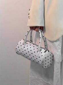 Dedoo Portable Polka-Dot Small Bag 2024 New High-Grade Contrast Color Cylinder Bag Spice Joker Fashion Commuter Handbag