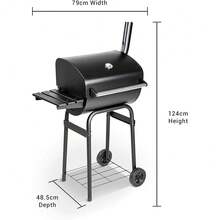 2025-NEW BillyOh BBQ, Charcoal BBQ, Oker BBQ, Portable BBQ  Lid Use Anywhere, For Grilling Meat, Fish & Vegetabl,  Side Table & Temperature Gauge For  Perfect BBQParentBlack - Bildfarbe - View 2